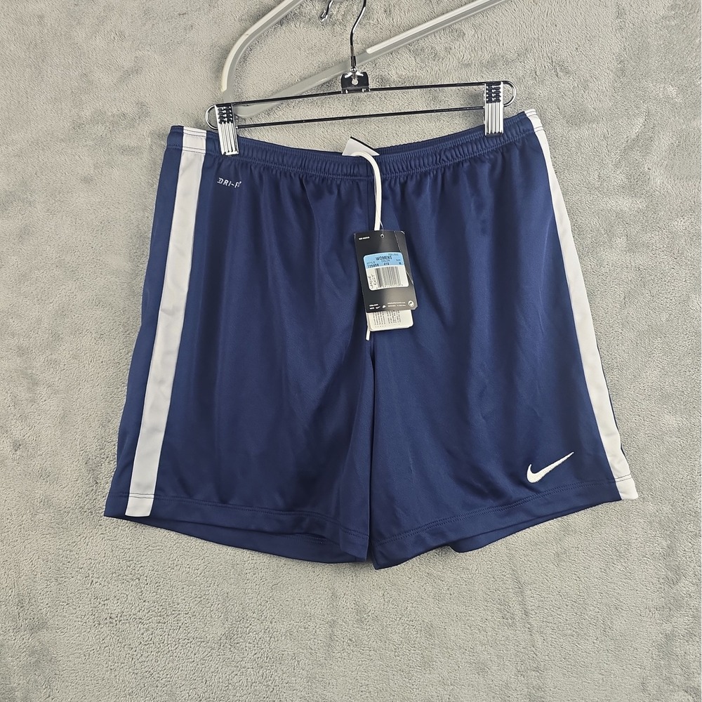 Nike Women's League Knit Shorts Medium Blue DRI-FIT Soccer 725956-419